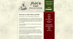 Desktop Screenshot of aldospizzaandpub.com