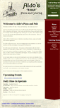 Mobile Screenshot of aldospizzaandpub.com